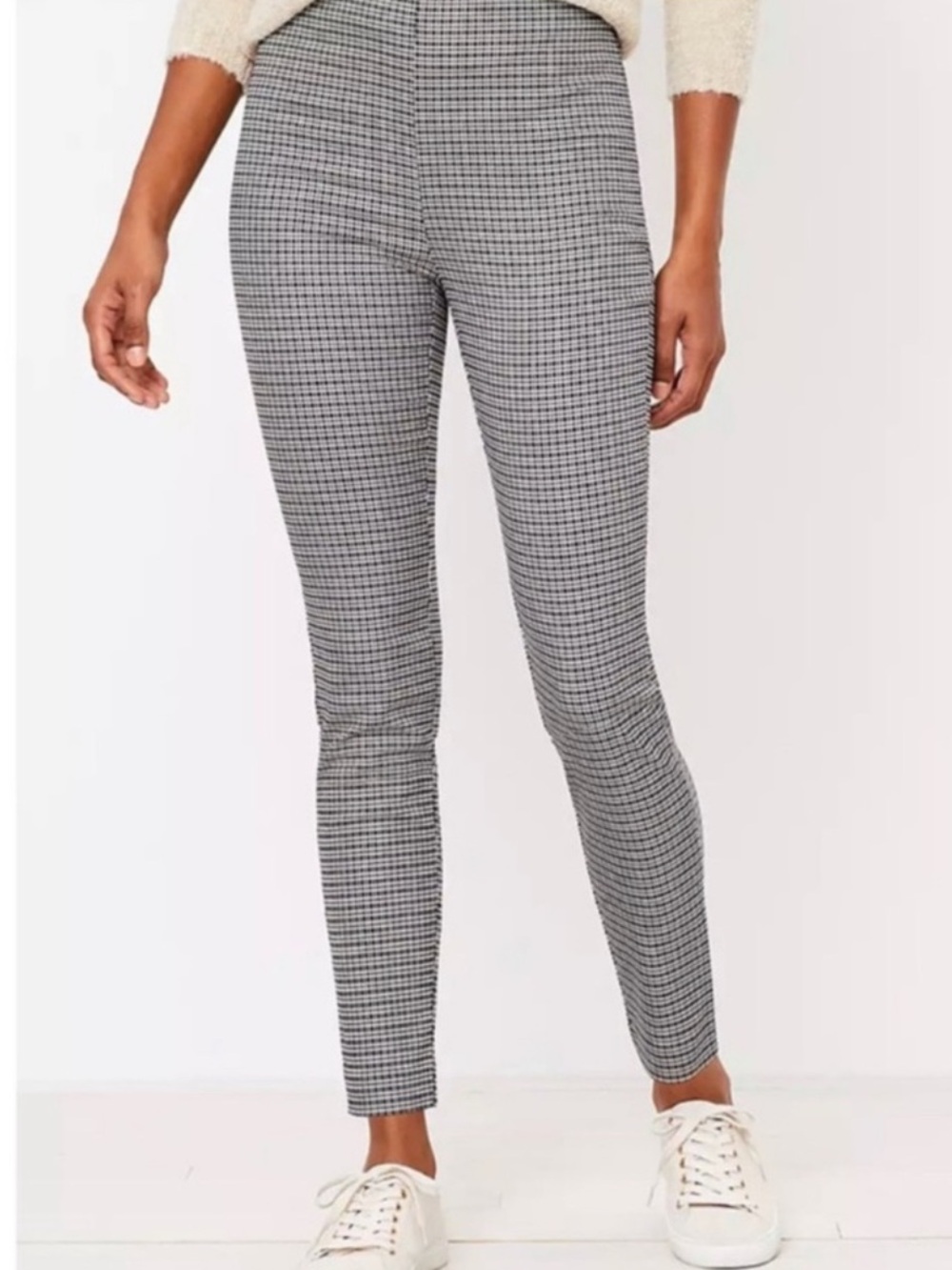 NWOT LOFT High Waist Houndstooth Curvy Skinny Pants